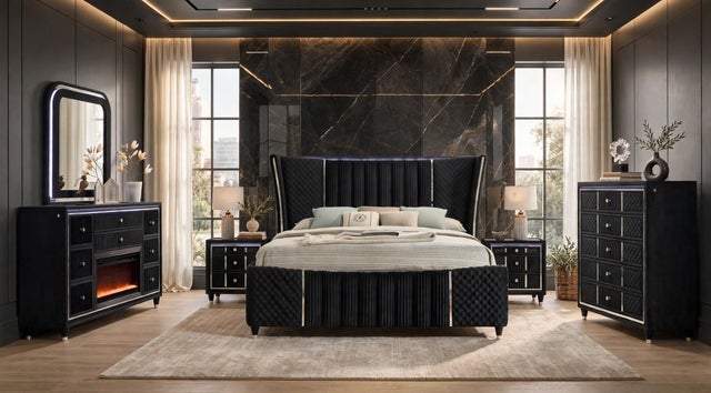 Cleopatra Black 4PC OR 5PC Set - Queen, King **NEW ARRIVAL**