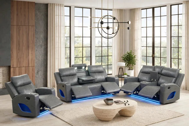 Pinnacle Gray 3PC Reclining Set **NEW ARRIVAL**