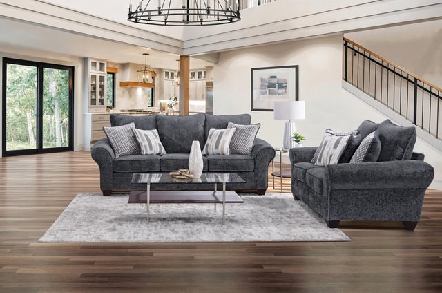 Behold 1001 Charcoal Sofa & Loveseat Set (OVERSIZED) **NEW ARRIVAL**