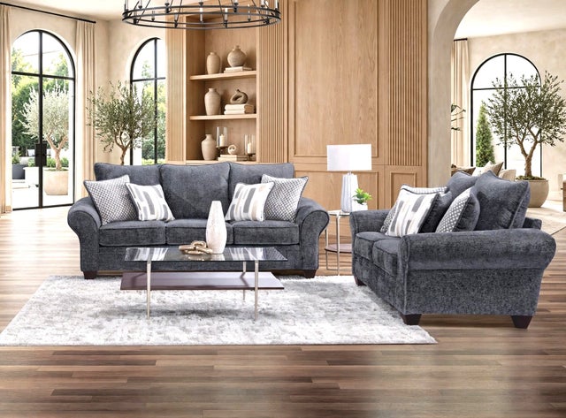 Behold 1001 Charcoal Sofa & Loveseat Set (OVERSIZED) **NEW ARRIVAL**
