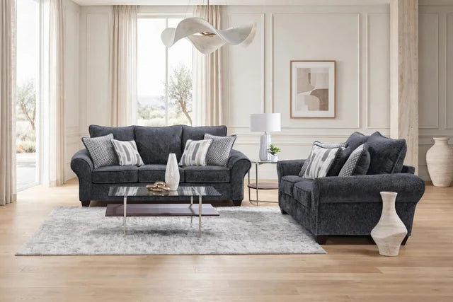 Behold 1001 Charcoal Sofa & Loveseat Set (OVERSIZED) **NEW ARRIVAL**
