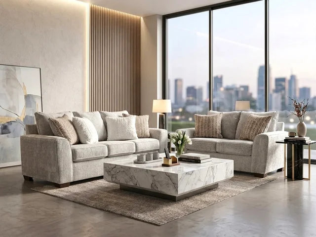 125-Ritz Gray  Sofa & Loveseat Set **NEW ARRIVAL**