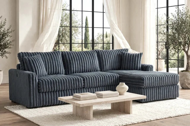 SOL Charcoal Reversible Sectional **NEW ARRIVAL**