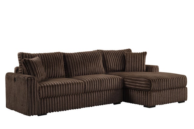 SOL Chocolate Reversible Sectional **NEW ARRIVAL**