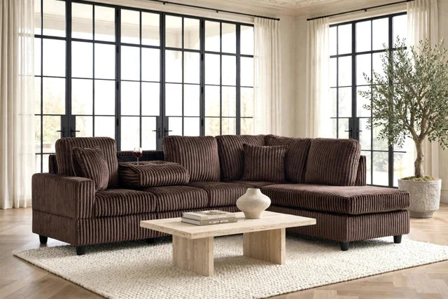Rocket Chocolate Reversible Sectional **NEW ARRIVAL**