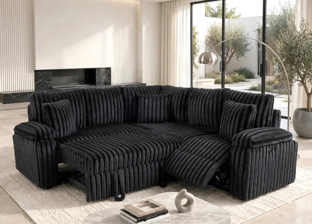 AMIRI Black Power Sectional With Pull-Out Bed **NEW ARRIVAL**