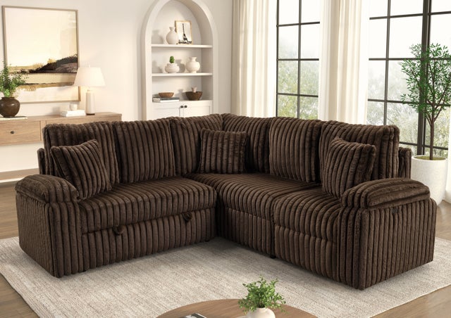 AMIRI Chocolate Power Sectional With Pull-Out Bed **NEW ARRIVAL**
