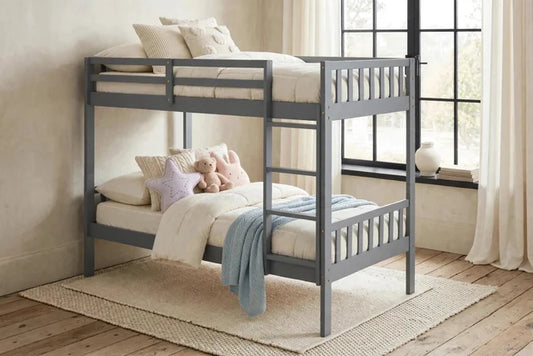 B4011 - Twin/Twin Bunk Bed (Gray) **NEW ARRIVAL**