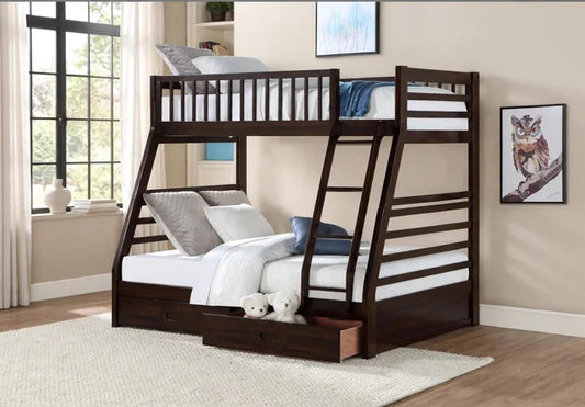 ISAAC - TWIN/FULL Bunk Bed w/ 2 Drawers **NEW ARRIVAL**