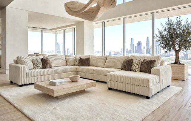9900 Cream - 4PC Oversized Sectional **NEW ARRIVAL**