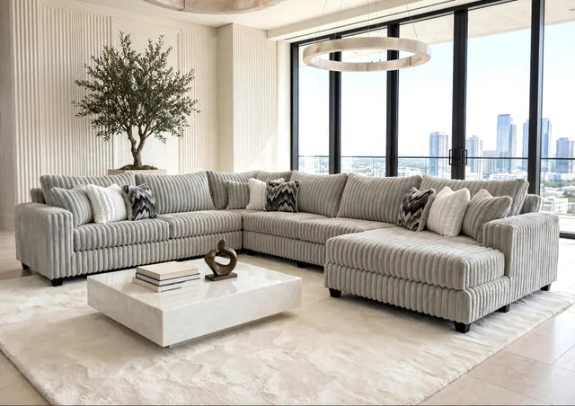 9900 Gray - 4PC Oversized Sectional **NEW ARRIVAL**