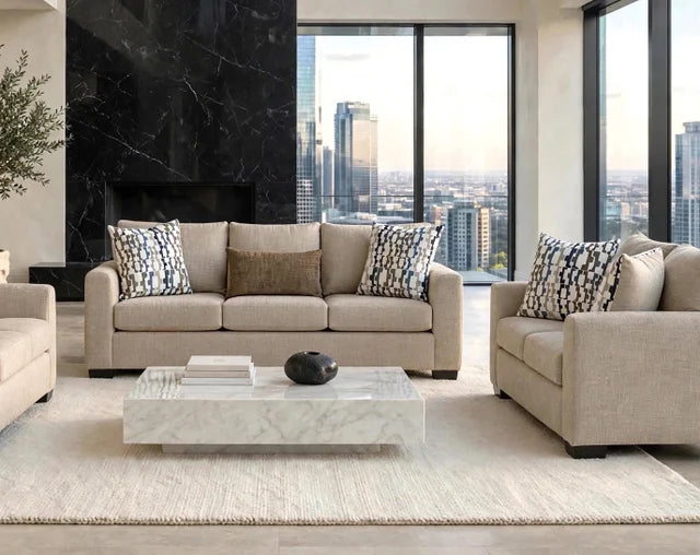 Behold 2275 - Sofa & Loveseat Set (Parchment) **NEW ARRIVAL**
