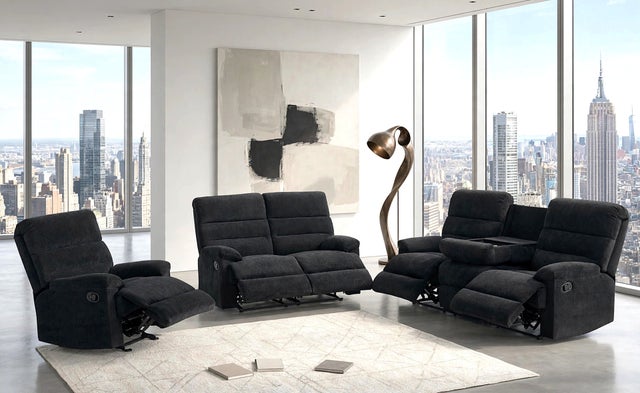 Albert50 - 3PC Reclining Set (Black) **NEW ARRIVAL**