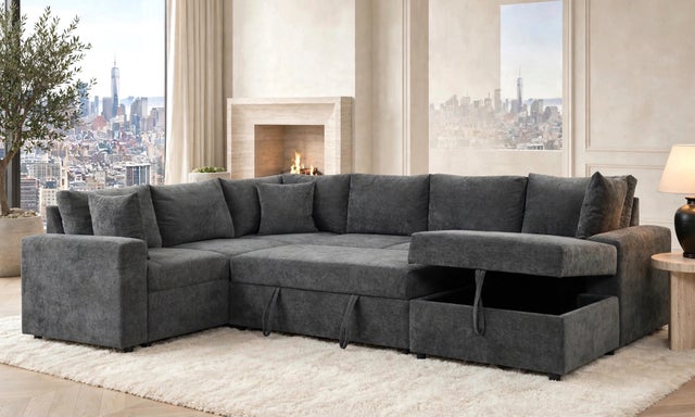 Forever2Granite Sectional With Pull-Out Bed **NEW ARRIVAL**