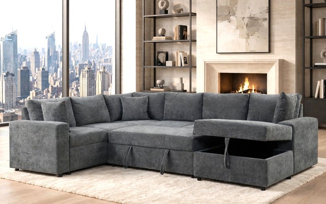 Forever2Granite Sectional With Pull-Out Bed **NEW ARRIVAL**