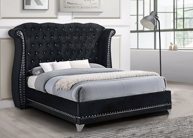 Luxor Black Platform Bed- Queen, King