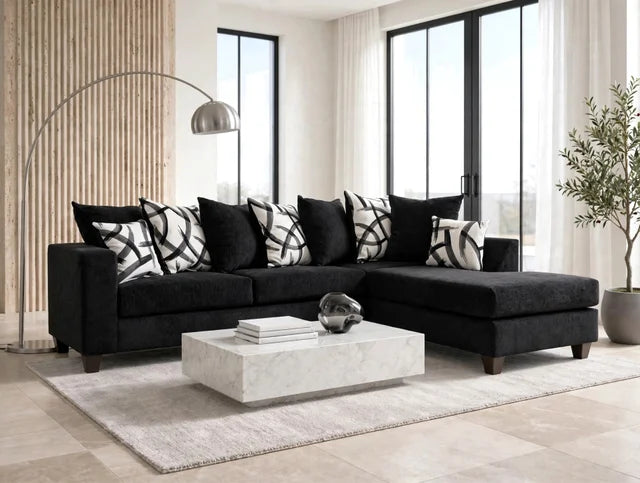 110 - BLACK Sectional