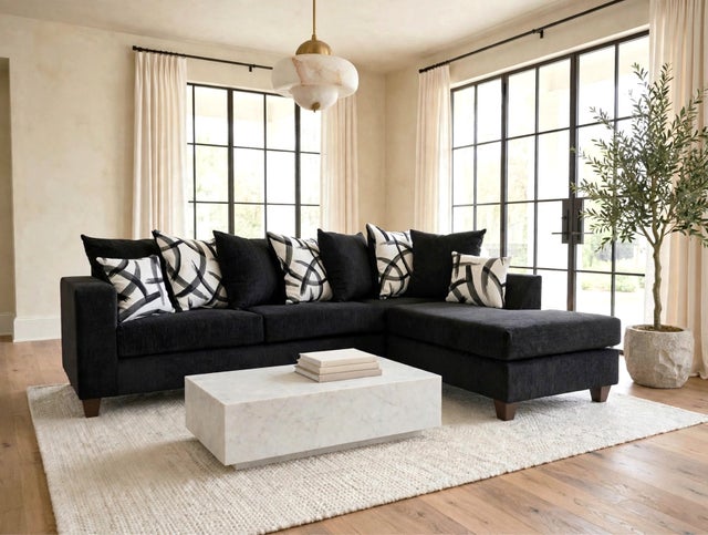 110 - BLACK Sectional