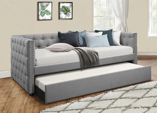 Courage Grey Linen -  Daybed with Trundle