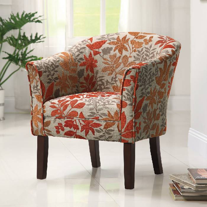 Barrel Back Upholstered Accent Chair Multi-Color - 460407