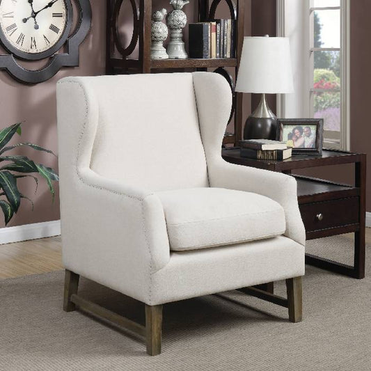 Wing Back Accent Chair Cream - 902490