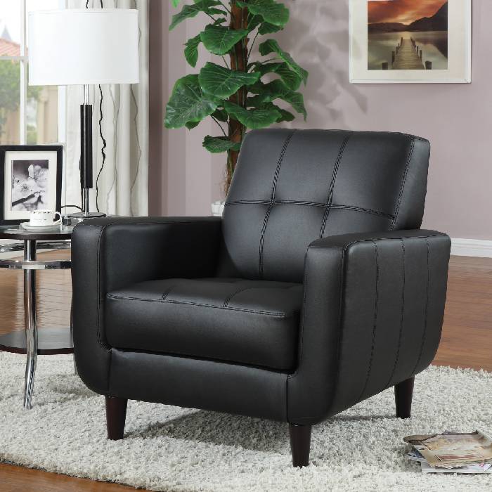 Padded Seat Accent Chair Black - 900204