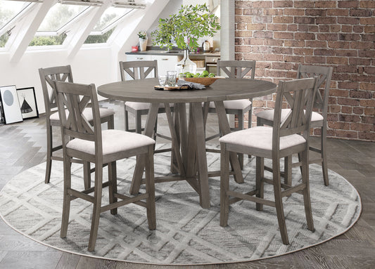 Athens 7-Piece Counter Height Dining Set Barn Grey SKU: 109858-S7