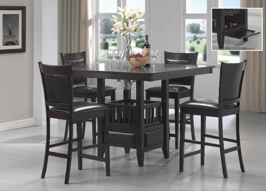 Jaden 5-Piece Dining Room Set Espresso And Black - 100958-S5