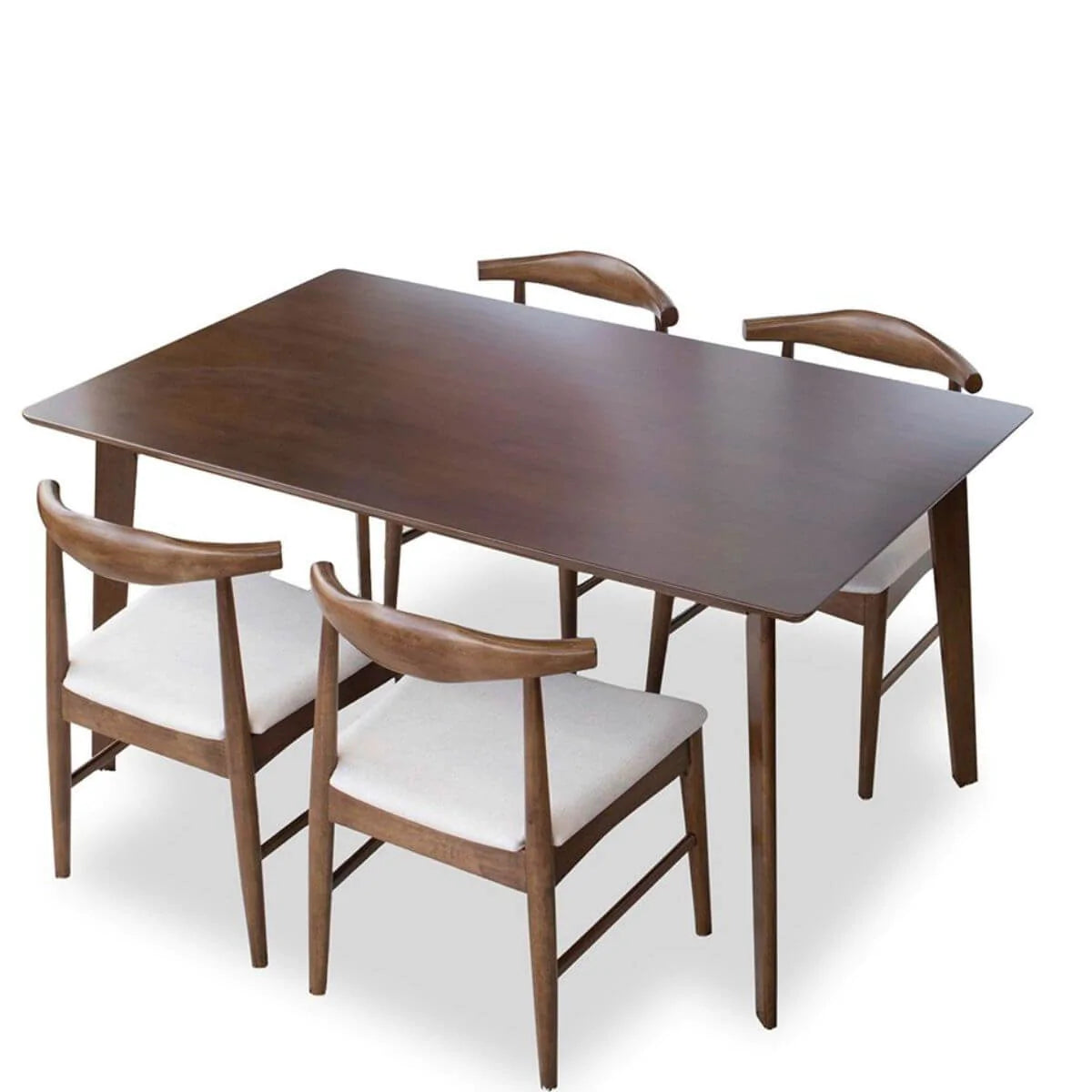 Abbott Dining set with 4 Winston Beige Chairs (Large)