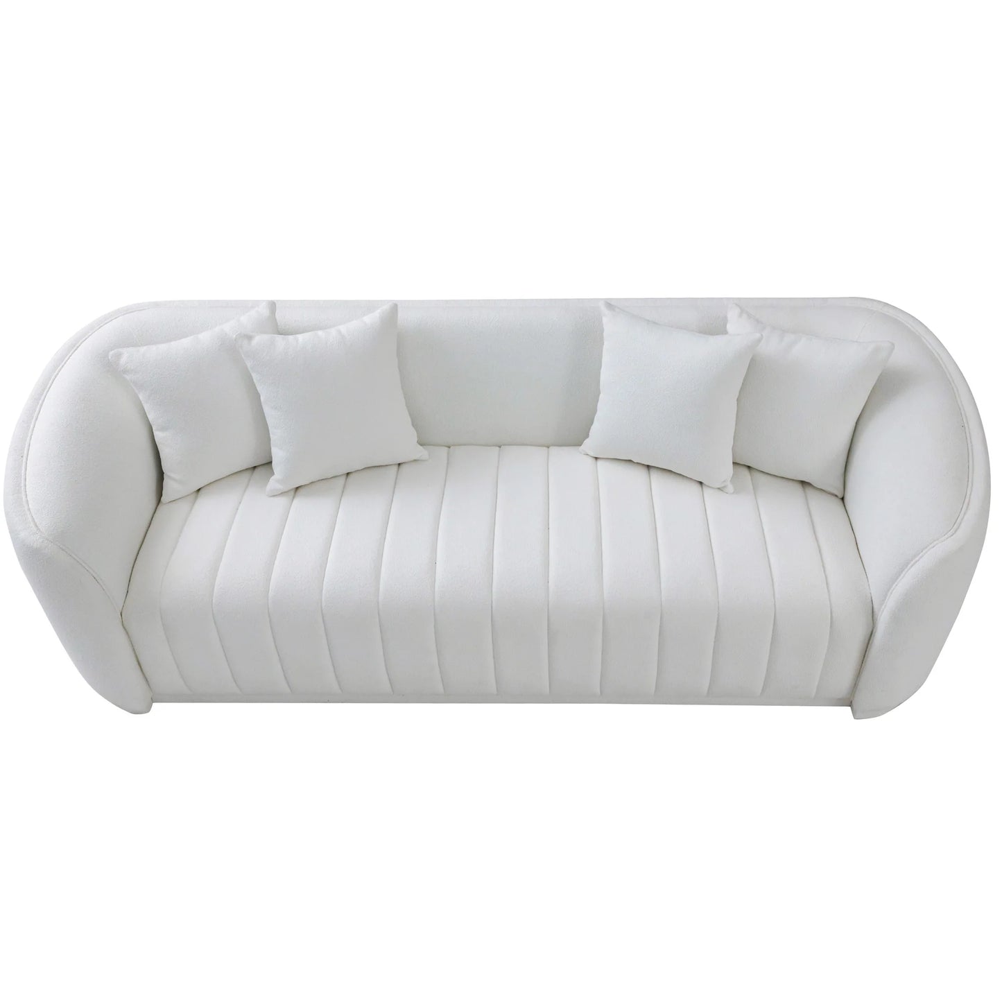 Thrive White Boucle Sofa