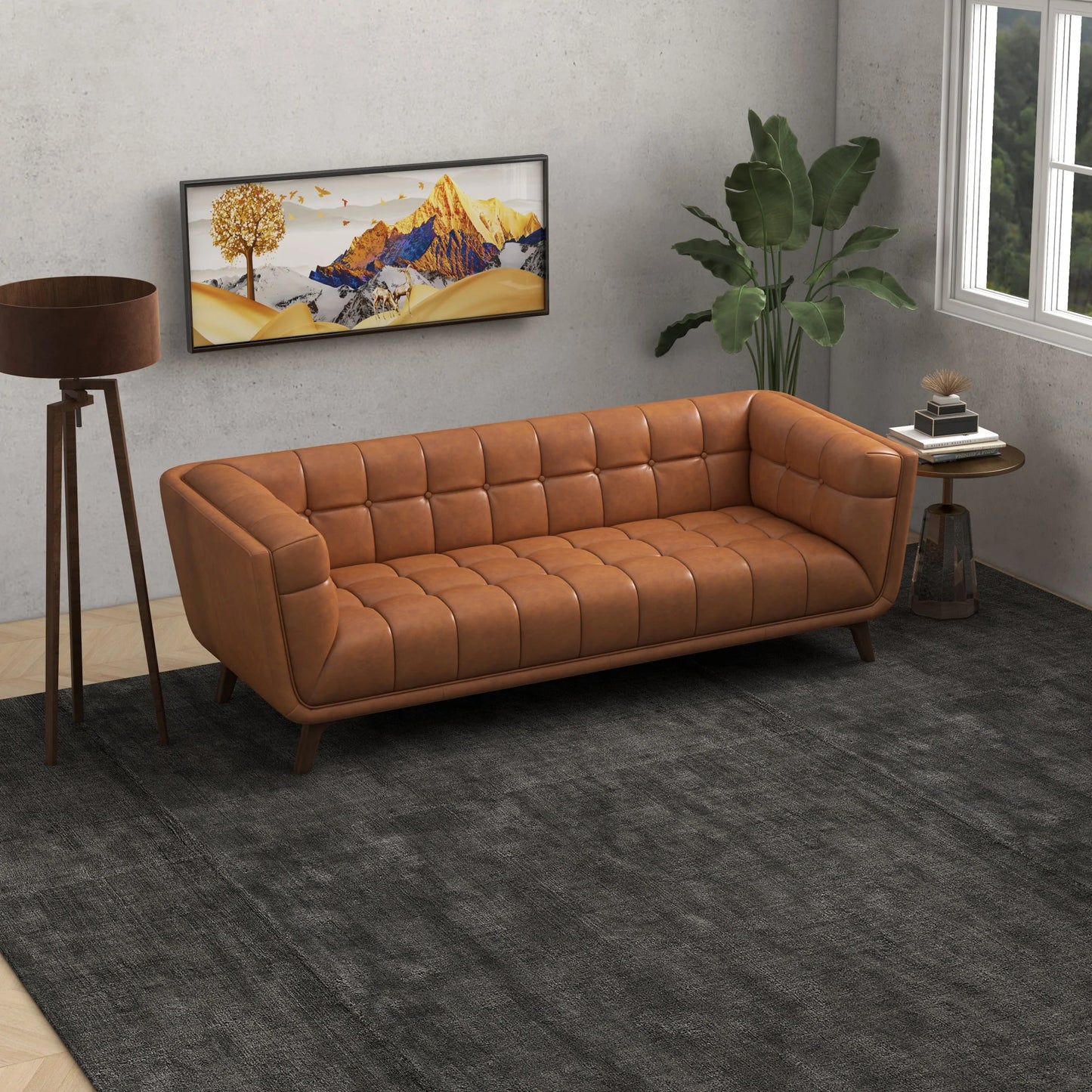 Kano Leather Sofa (84" - Cognac)