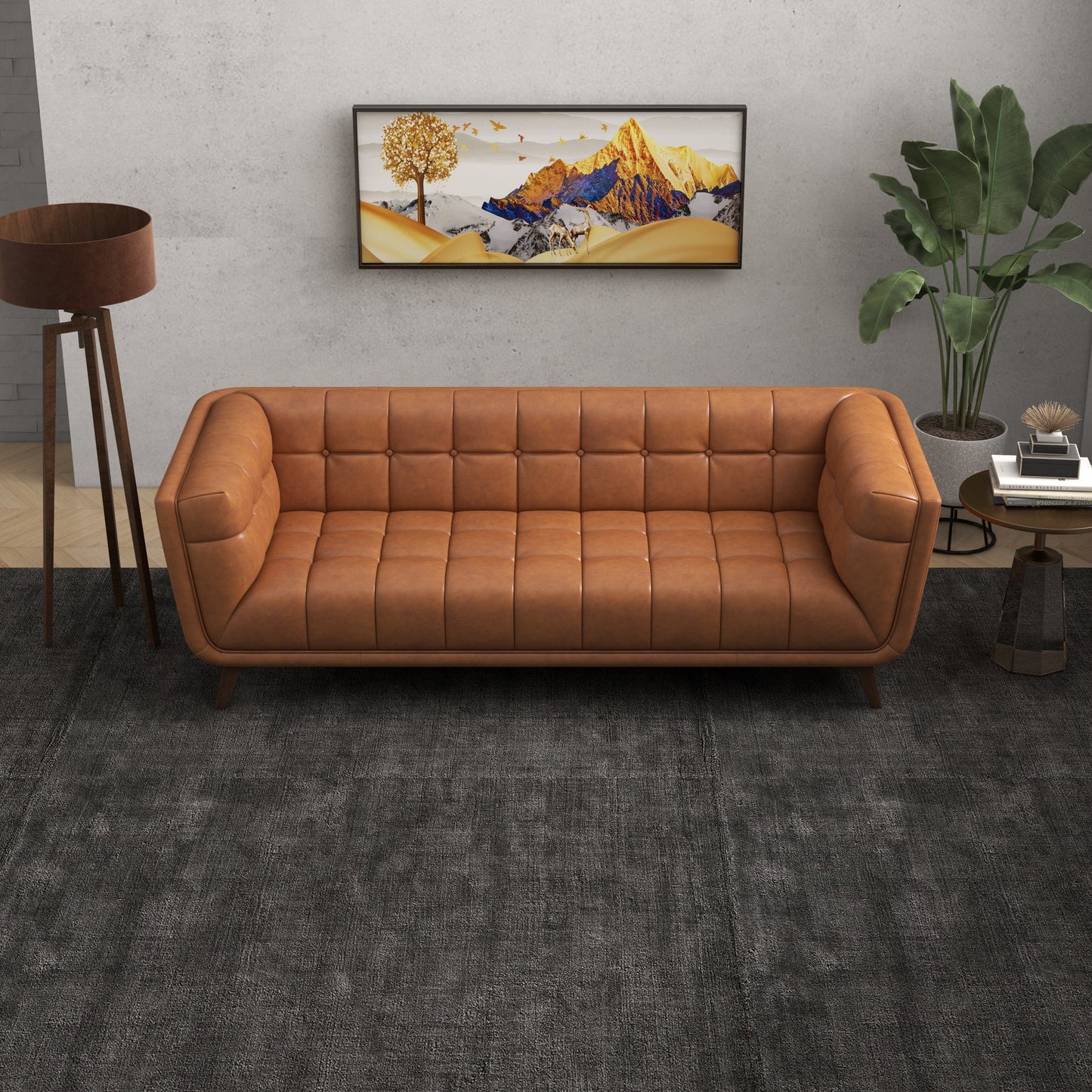 Kano Leather Sofa (84" - Cognac)