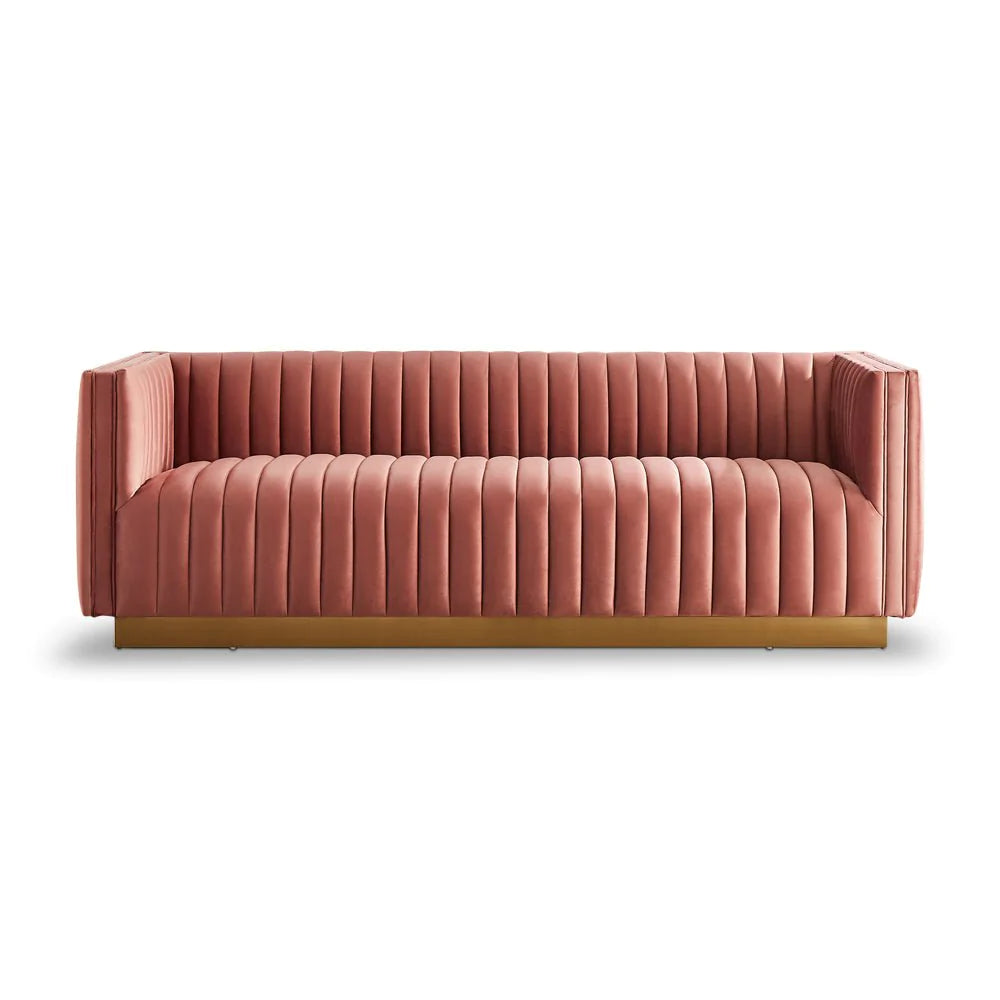 Atlanta Sofa (Coral Velvet)