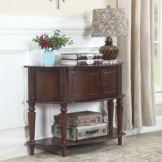 Console Table With Curved Front Brown - 950059