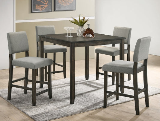 2708SET-GY DERICK 5-PK COUNTER HT TABLE SET GREY