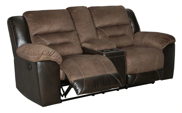 Earhart Chestnut Reclining Loveseat with Console | 2910194