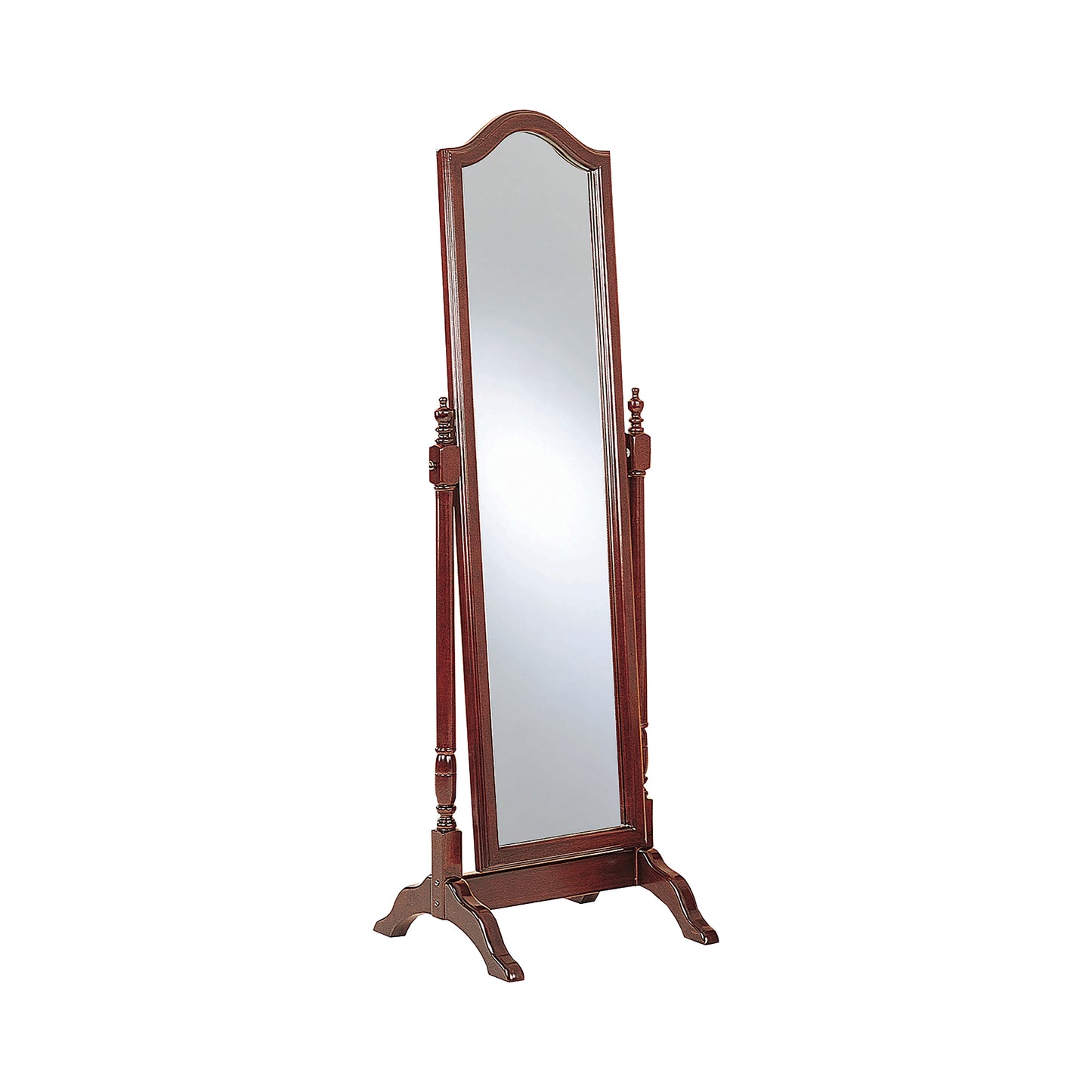 Rectangular Cheval Mirror With Arched Top Merlot - 3103