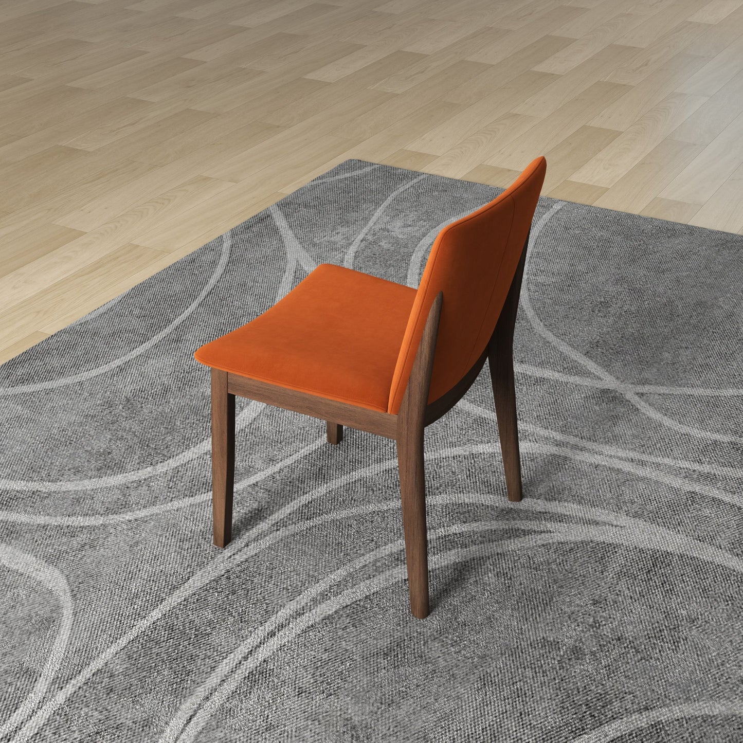 Virginia Dining Chair (Burnt Orange Velvet)