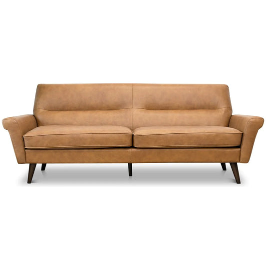 Pena Leather Sofa (Tan)