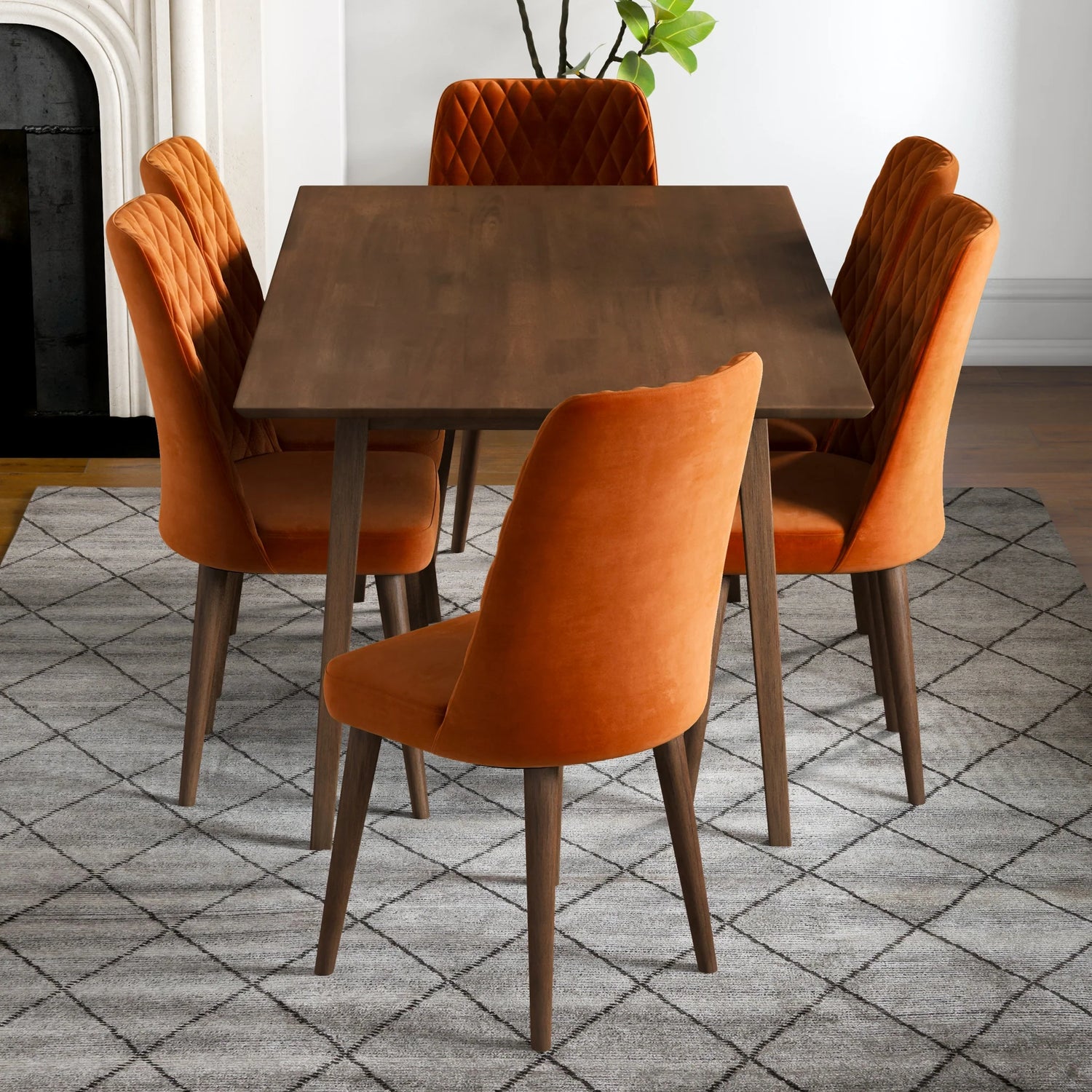 Walnut dining room chairs deals