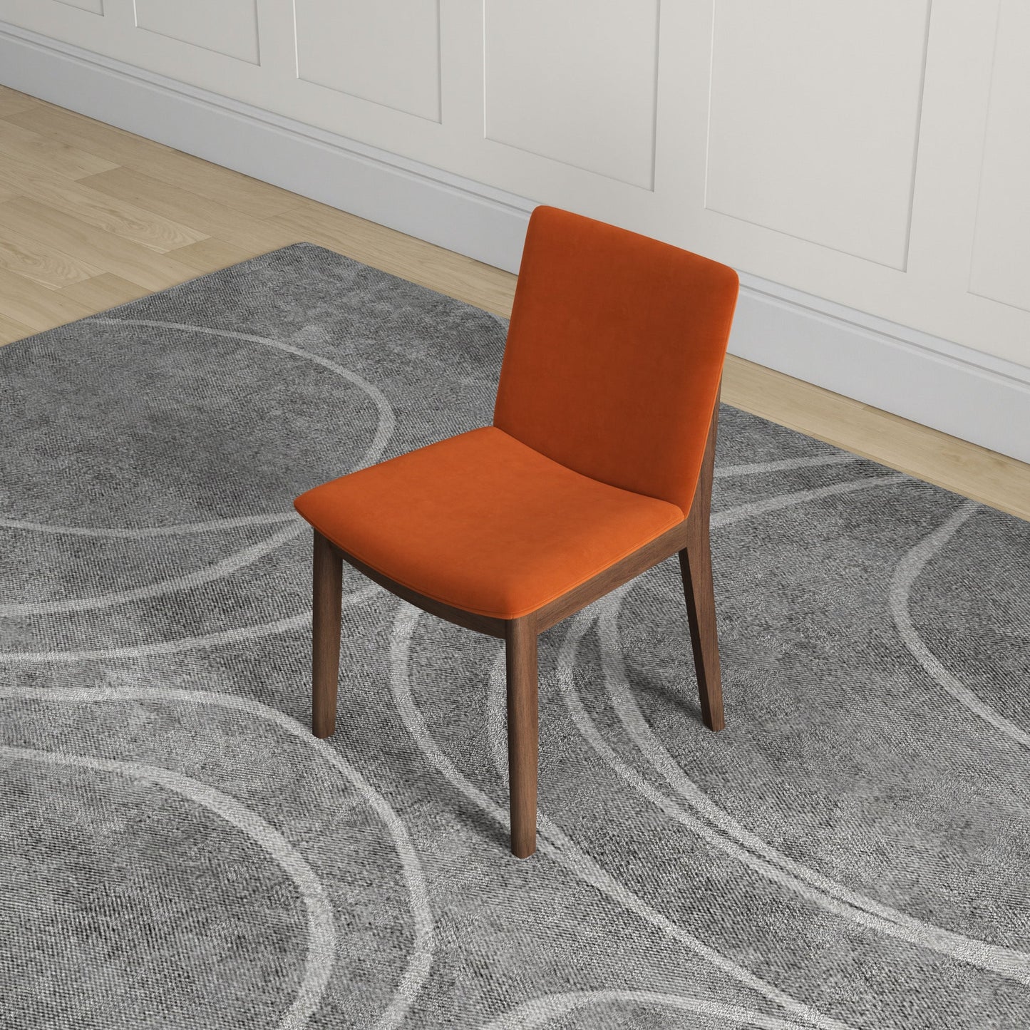 Virginia Dining Chair (Burnt Orange Velvet)