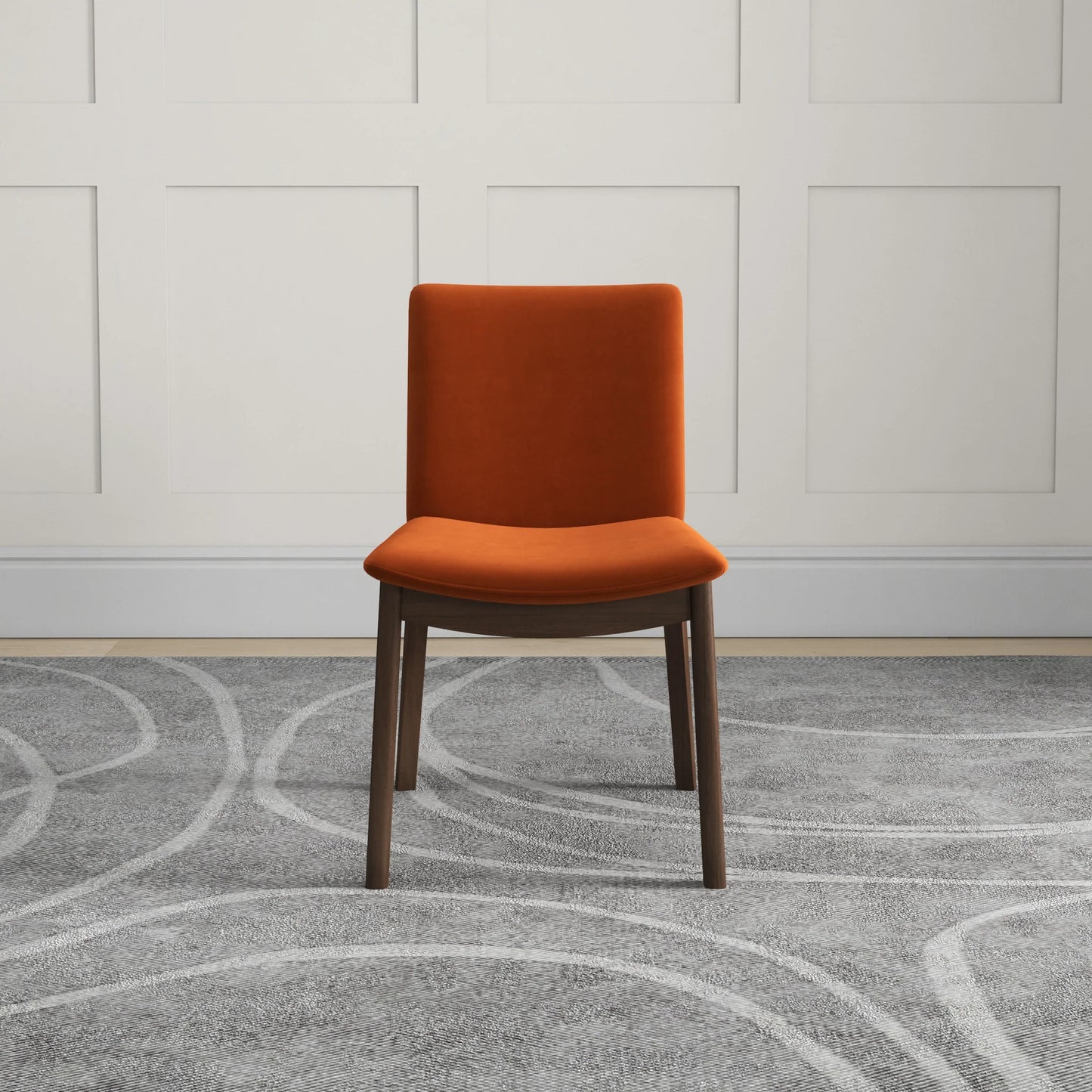 Virginia Dining Chair (Burnt Orange Velvet)