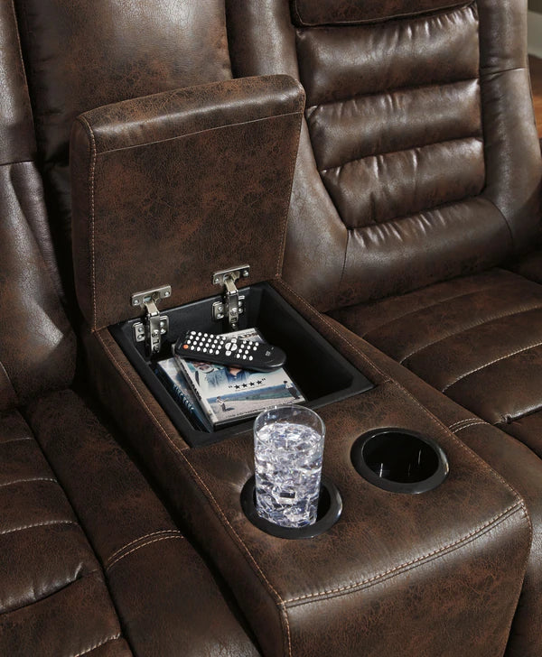 Game Zone Bark Power Reclining Loveseat with Console | 3850118