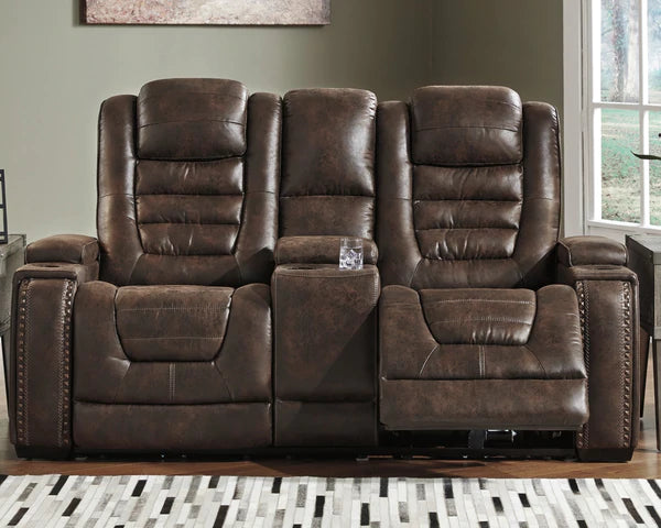 Game Zone Bark Power Reclining Loveseat with Console | 3850118