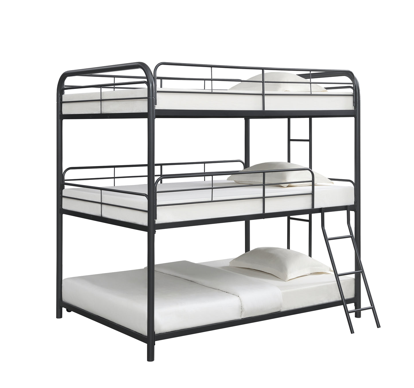 Garner Triple Bunk Bed With Ladder Gunmetal - 400779