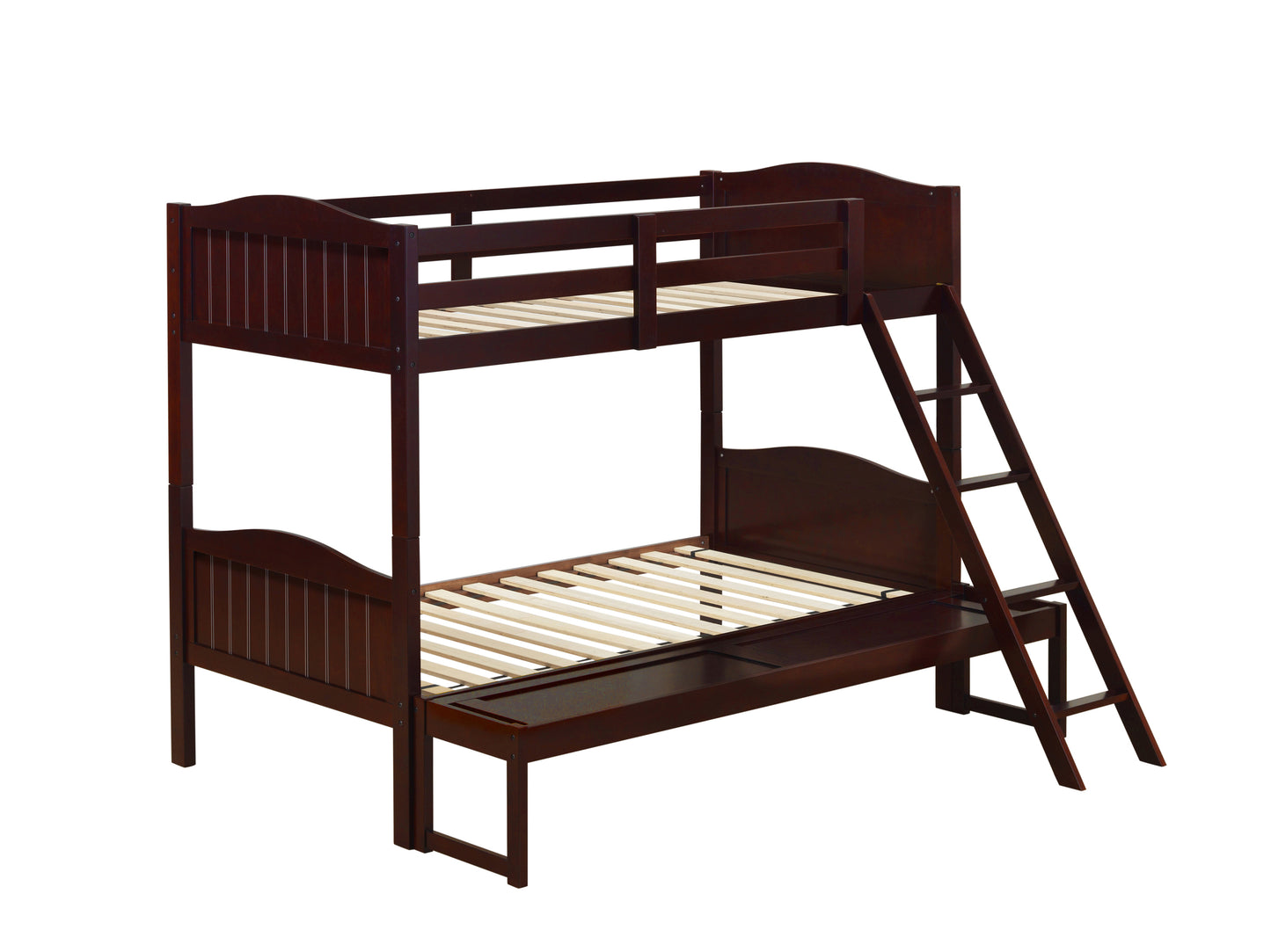 Littleton Twin/Full Bunk Bed With Ladder Espresso - 405054BRN