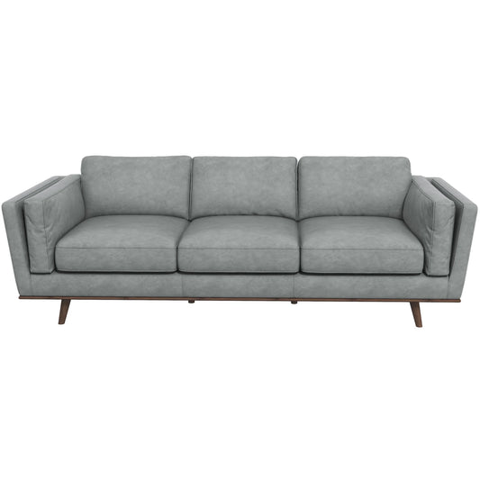 Ferre Leather Sofa (Grey)