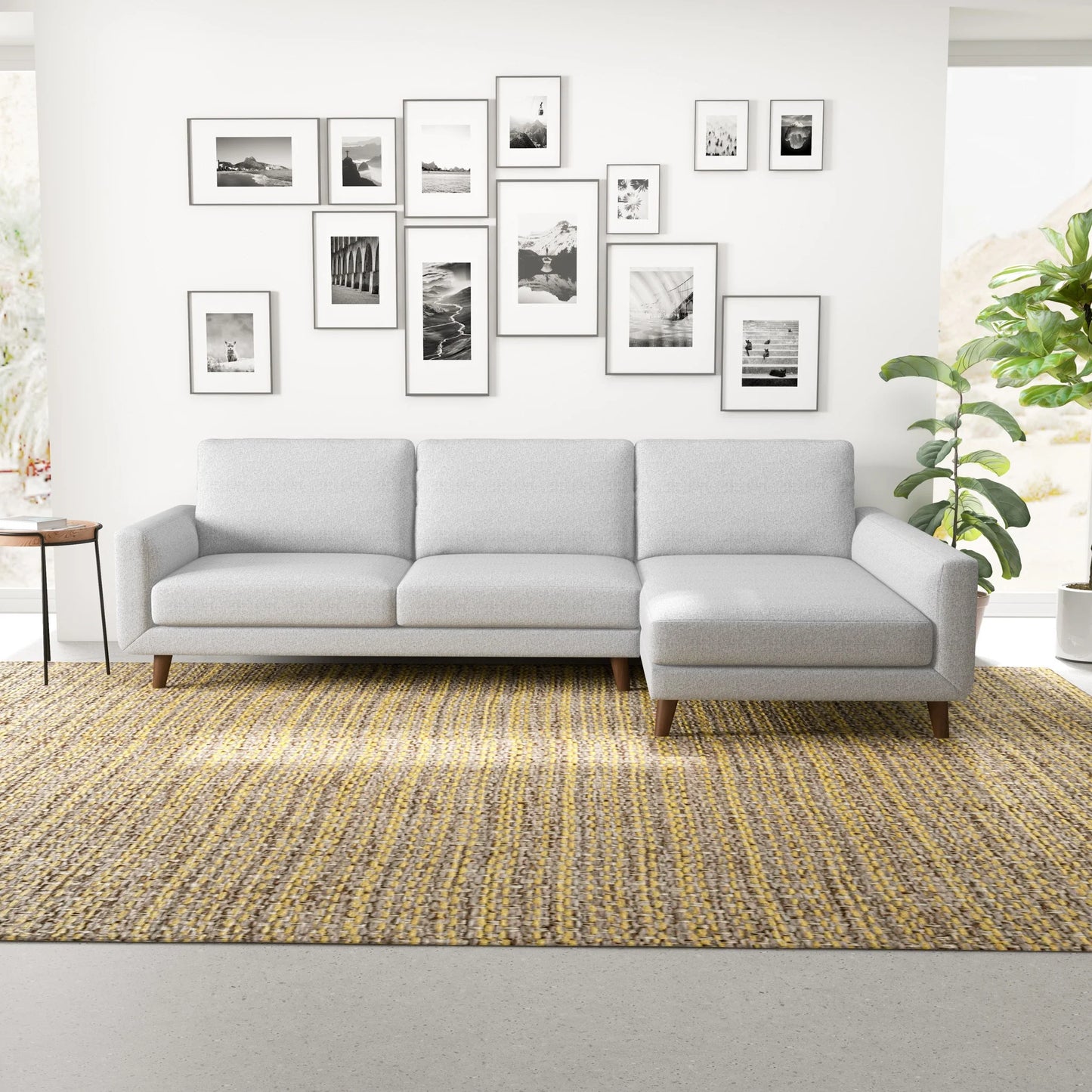 Bellaire Sectional Sofa (Light Gray - Right Facing Chaise)