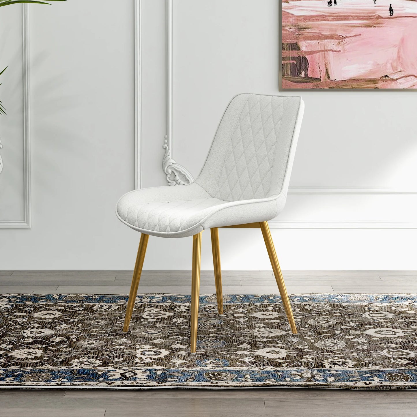 Samantha Beige Boucle Dining Chair