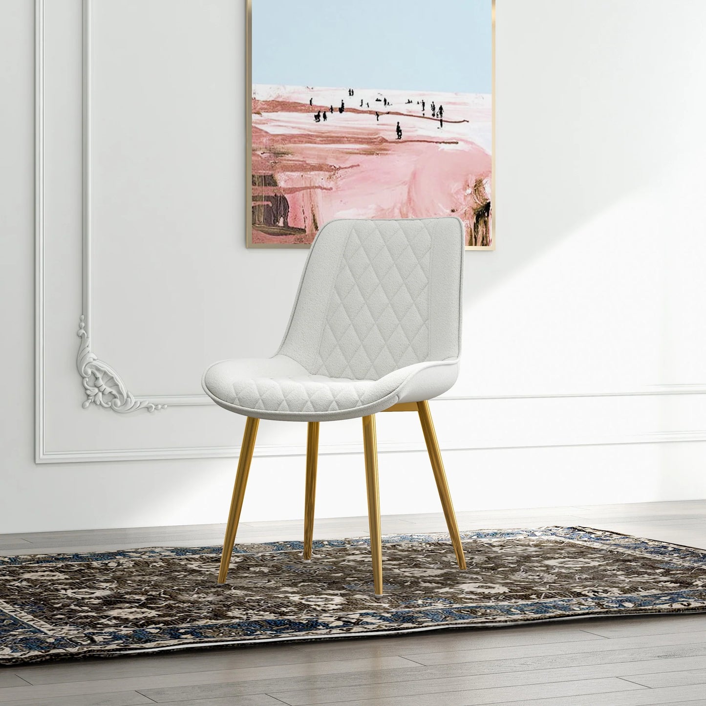 Samantha Beige Boucle Dining Chair